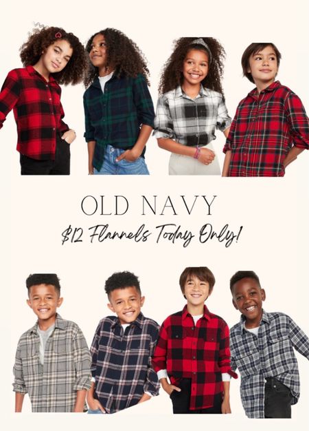 Old Navy $12 flannels today only! 

#LTKSeasonal #LTKunder50 #LTKGiftGuide