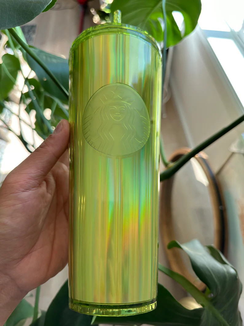 Brand New Authentic Starbucks Bling Tumbler  Lime - Etsy | Etsy (US)