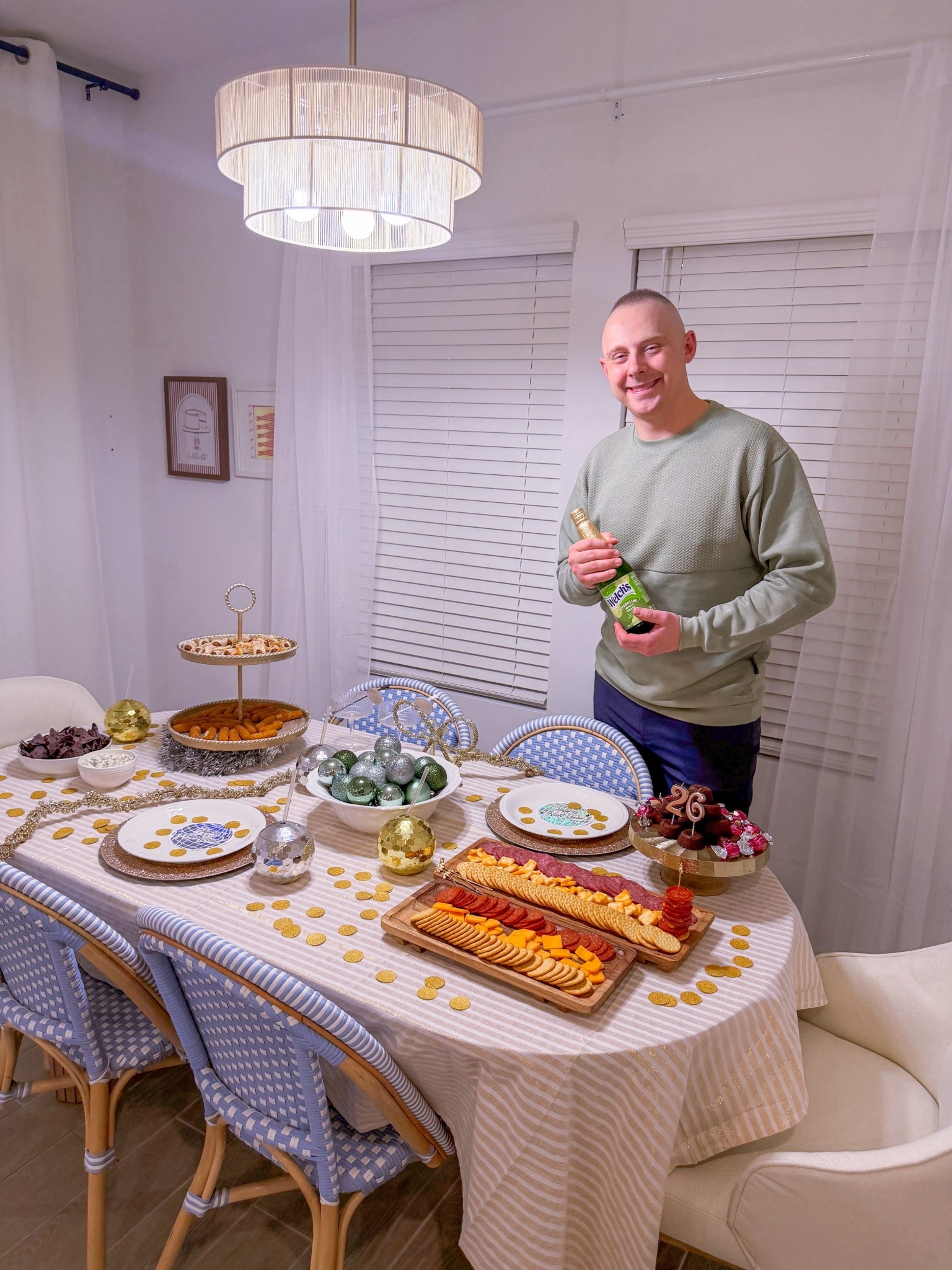 NYE countdown 🪩✨ Time to pop that sparkling white grape non-alcoholic cocktail (great idea for all pregnant ladies 💖) 🥂🍾🤍

#LTKSeasonal #LTKfoodie #LTKHome