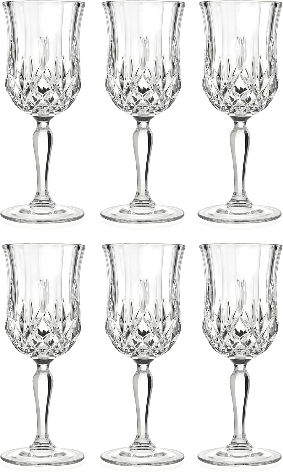 Barski Wine Glass - Goblet - Red Wine - White Wine - Water Glass - Stemmed Glasses - Set of 6 Gob... | Amazon (US)