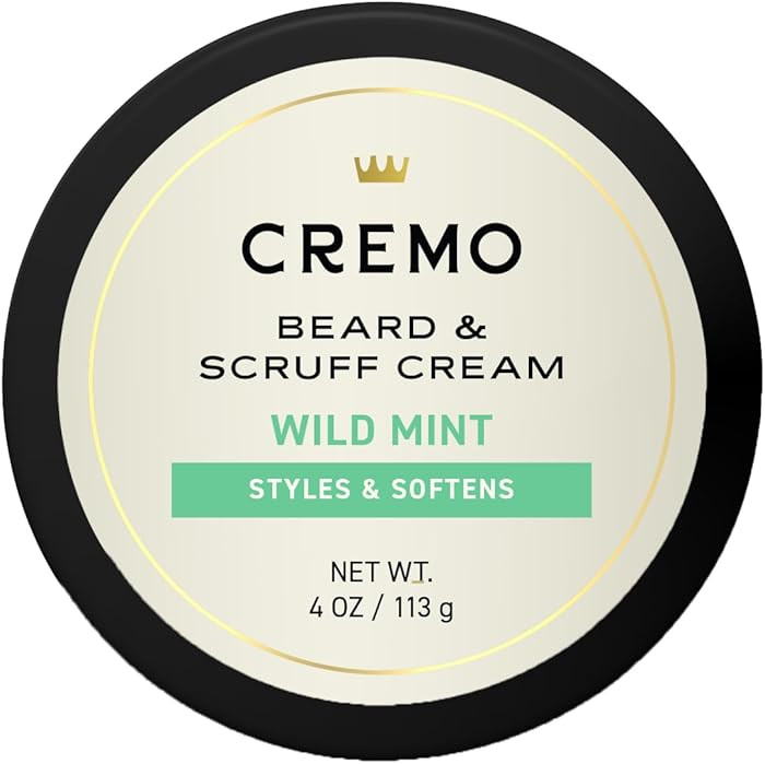 Cremo Beard & Scruff Cream, Wild Mint, 4 Ounce (Pack of 1) - Soothe Beard Itch, Condition and Off... | Amazon (US)