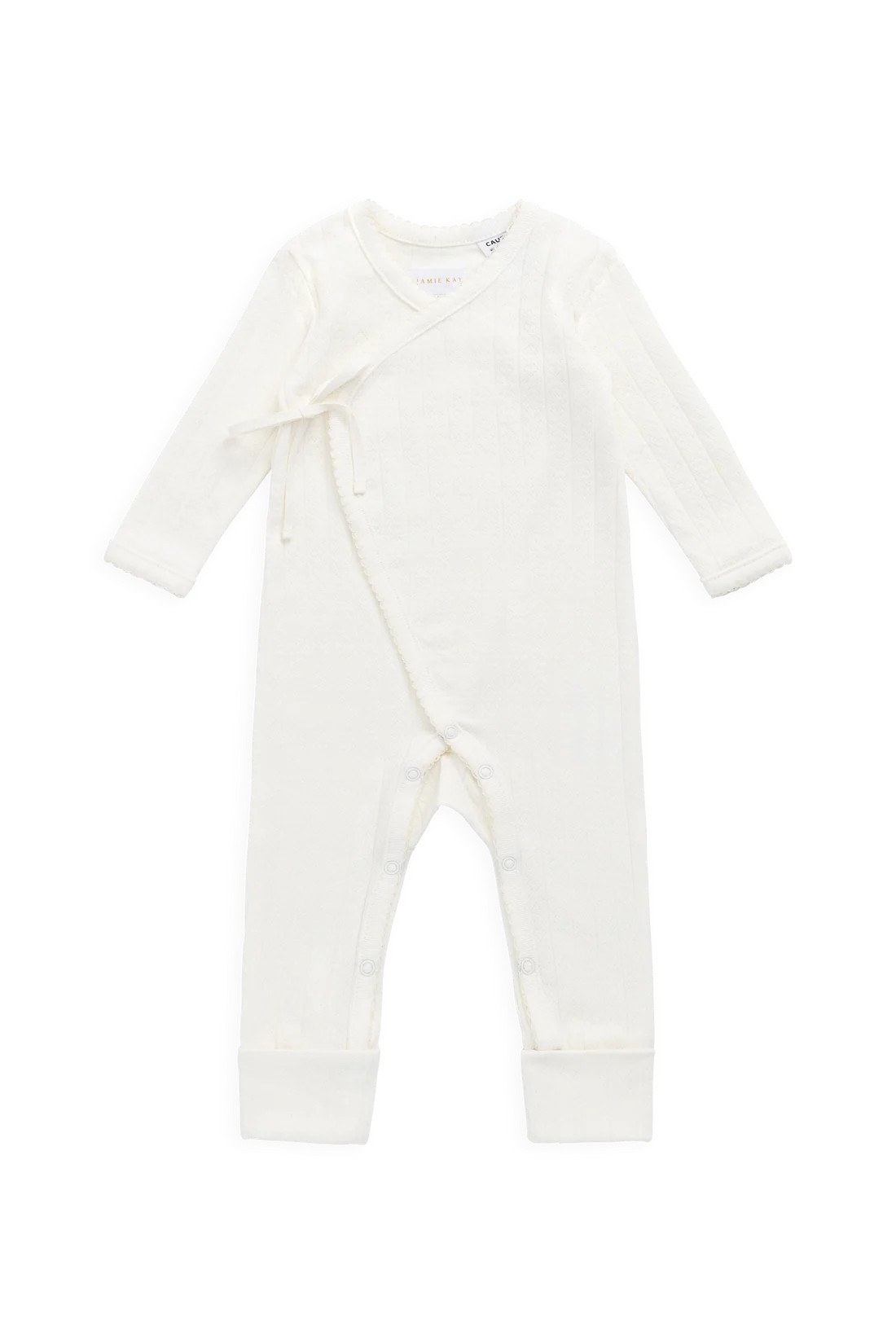 Organic Cotton Estelle Onepiece - Sweet Heart Pointelle Parchment | Jamie Kay