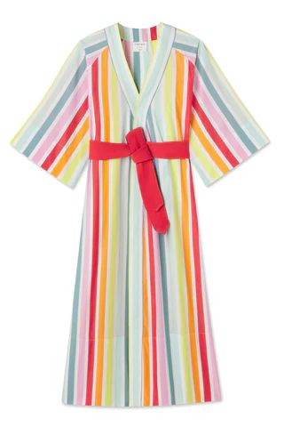 Bell Robe in Rainbow Stripe | LAKE Pajamas