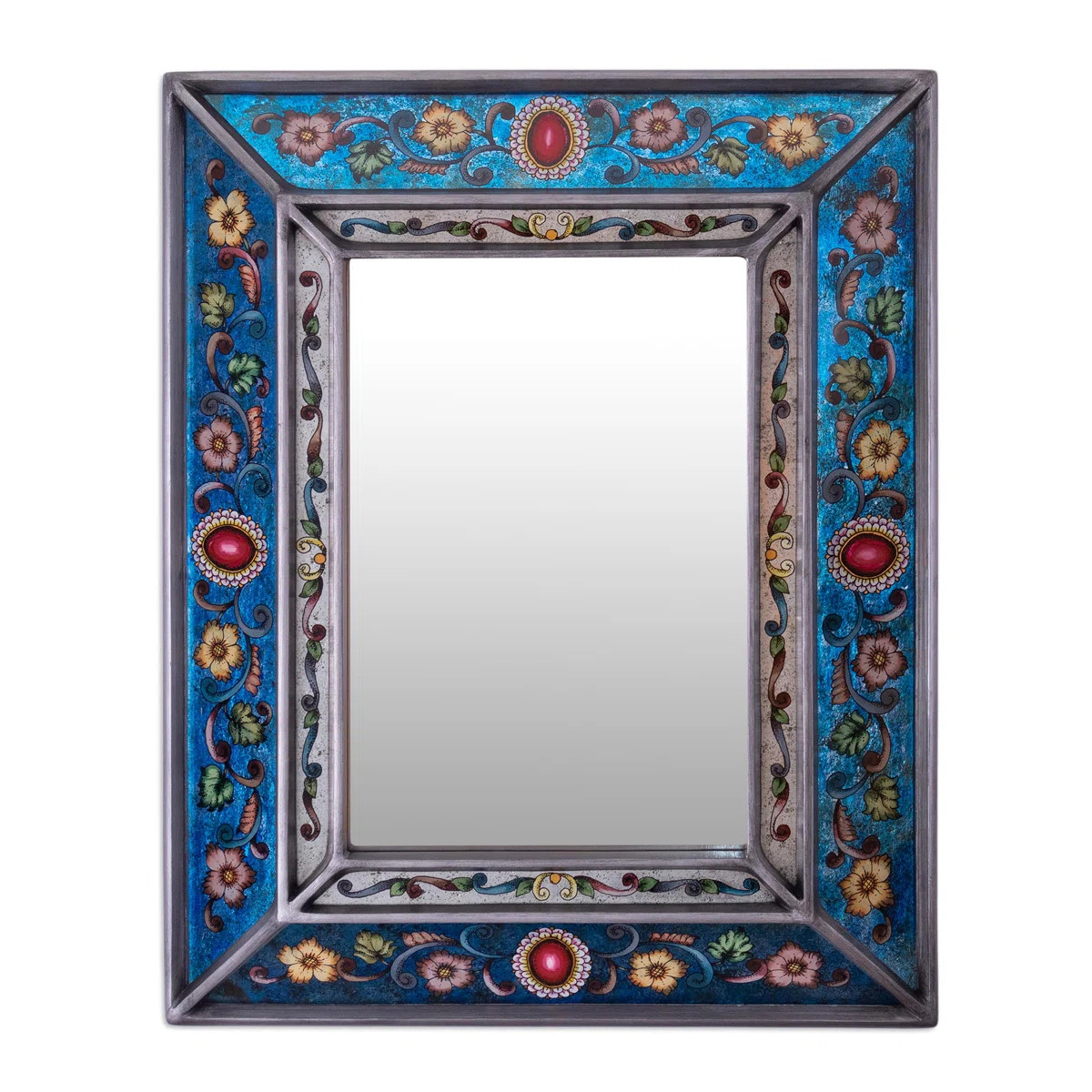 Traditional Medallion Artisan Crafted Wall Mirror | Wayfair North America