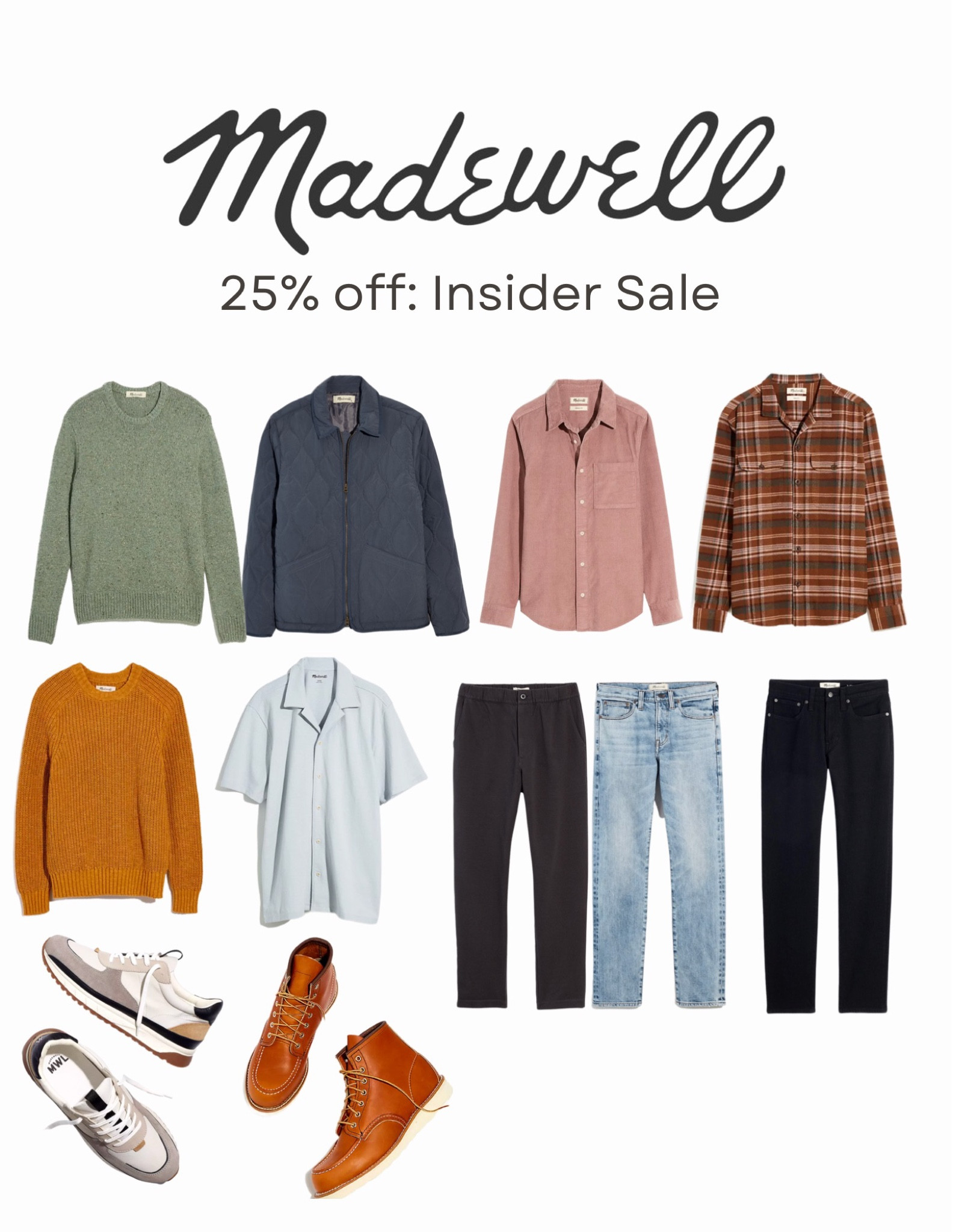 Madewell Insider sale! Sign up to get 25% off select items! 

#LTKsalealert #LTKmens #LTKSeasonal