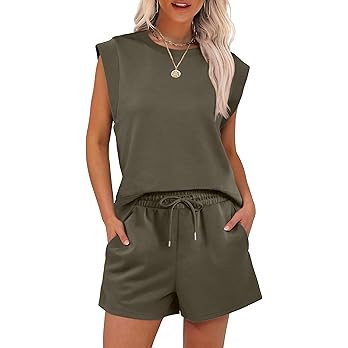 ANRABESS Two Piece Sets for Women 2026 Summer Short Lounge Set Casual Beach Vacation Outfits Spri... | Amazon (US)