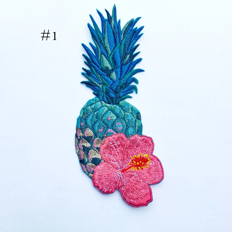 Pineapple, Flamingo, Hibiscus and Tropical Leaf Patches - Etsy | Etsy (US)