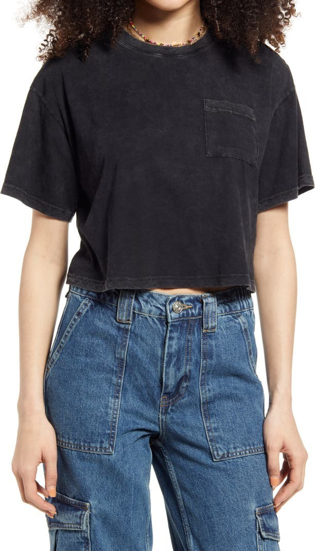Crop Washed Pocket T-Shirt | Nordstrom | Nordstrom