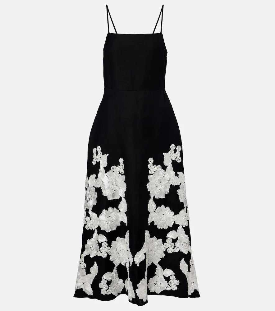 Simkhai Annabella linen-blend midi dress | Mytheresa (US/CA)