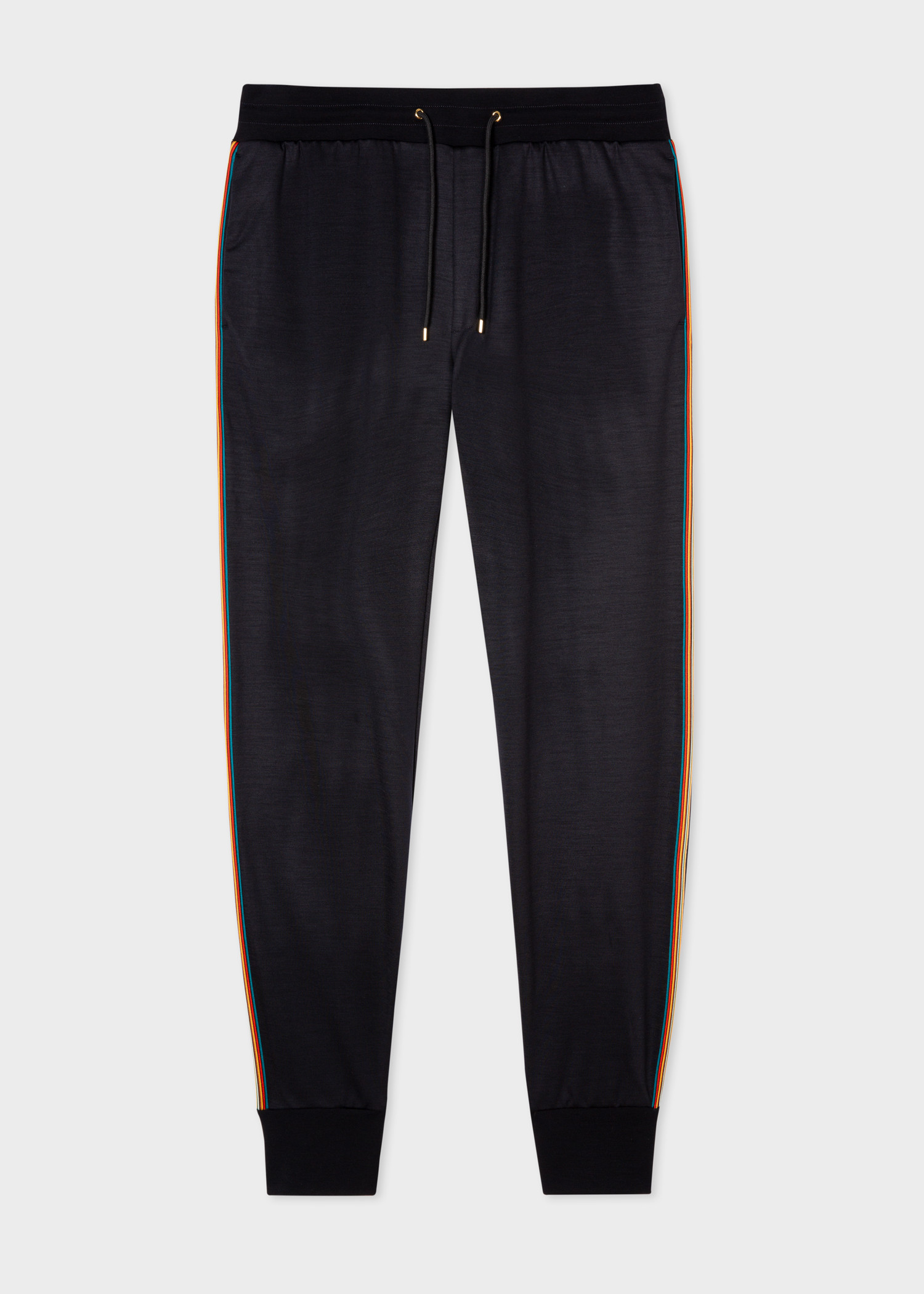 Tapered-Fit Navy Washable Wool 'Signature Stripe' Sweatpants | Paul Smith (Global)
