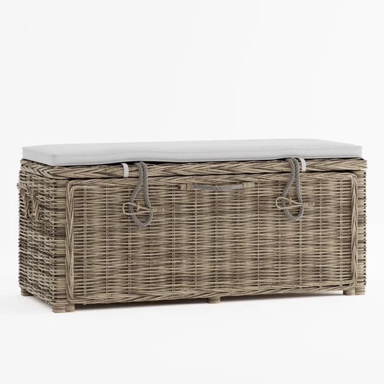 Brasfield Wicker Storage Bench | Wayfair Professional