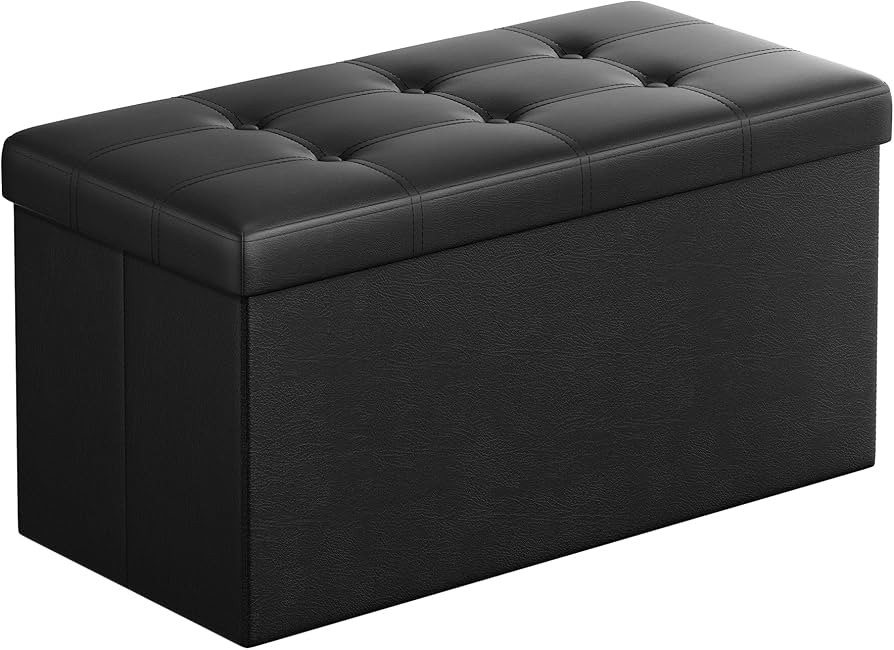 SONGMICS MAZIE Collection - 30 Inches Folding Storage Ottoman Bench, Ottoman with Storage, Foot R... | Amazon (US)