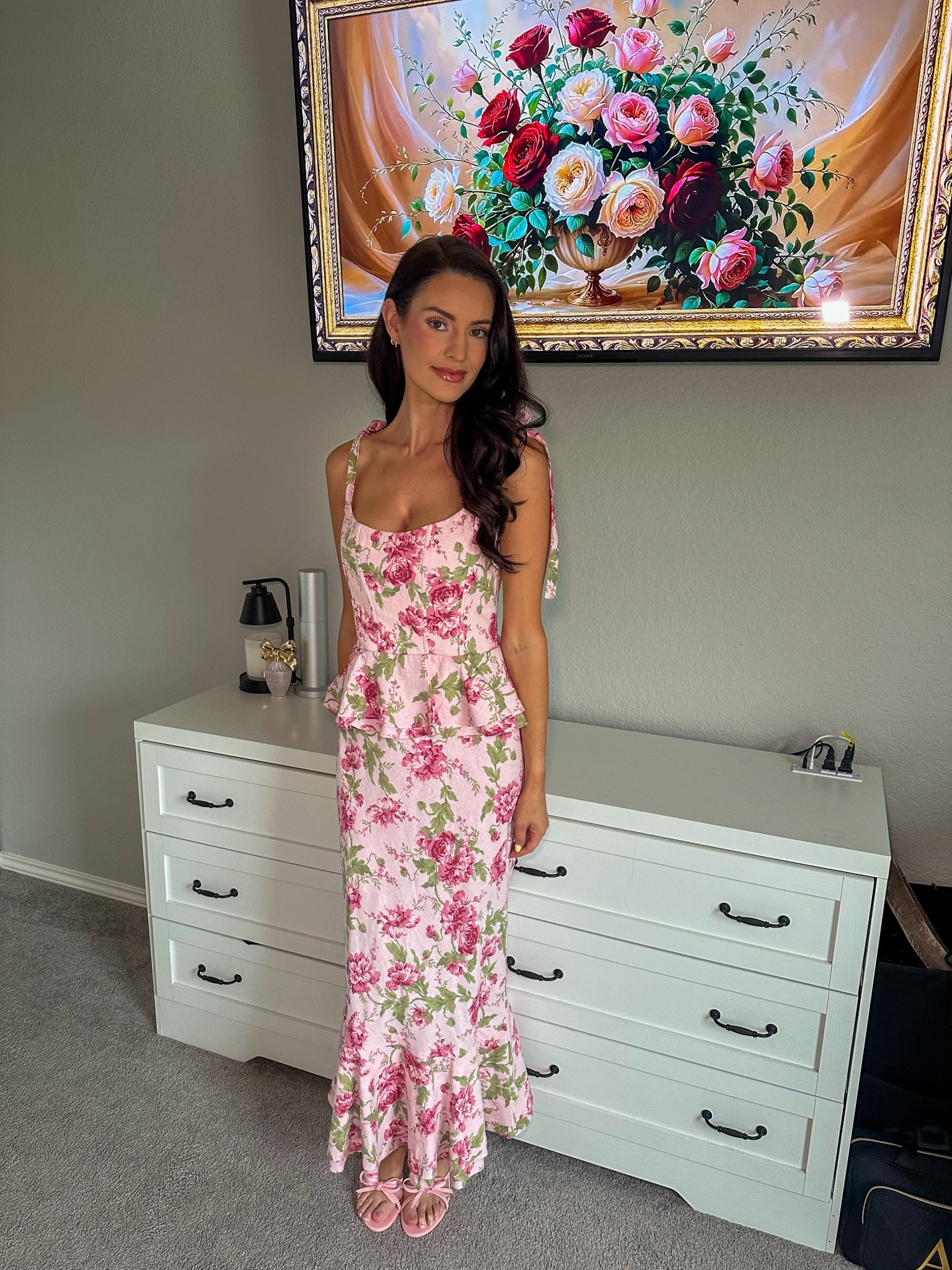 Peplum maxi dress
Floral dress
Wedding guest 
Mother’s Day 


#LTKMothersDay #LTKWedding
