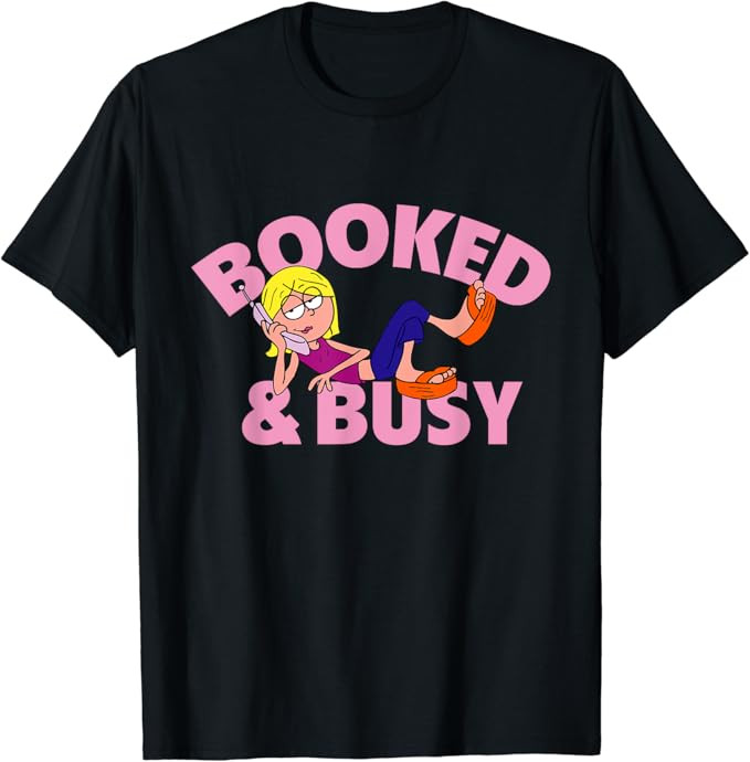 Disney Channel Lizzie McGuire Animated Lizzie Booked & Busy T-Shirt | Amazon (US)