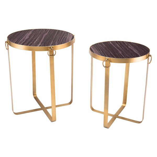 Onix Set Of 2 Tables Purple & Antique Go | Bed Bath & Beyond