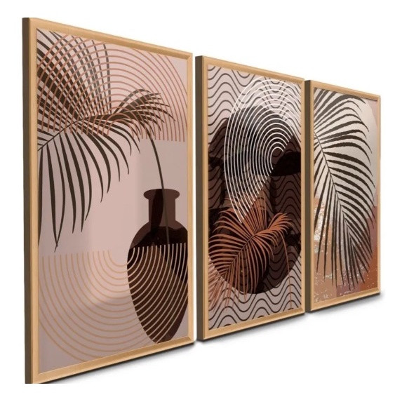 Quadros Decorativos Moldura Sala Quarto Tropical Flores | Shopee (BR)