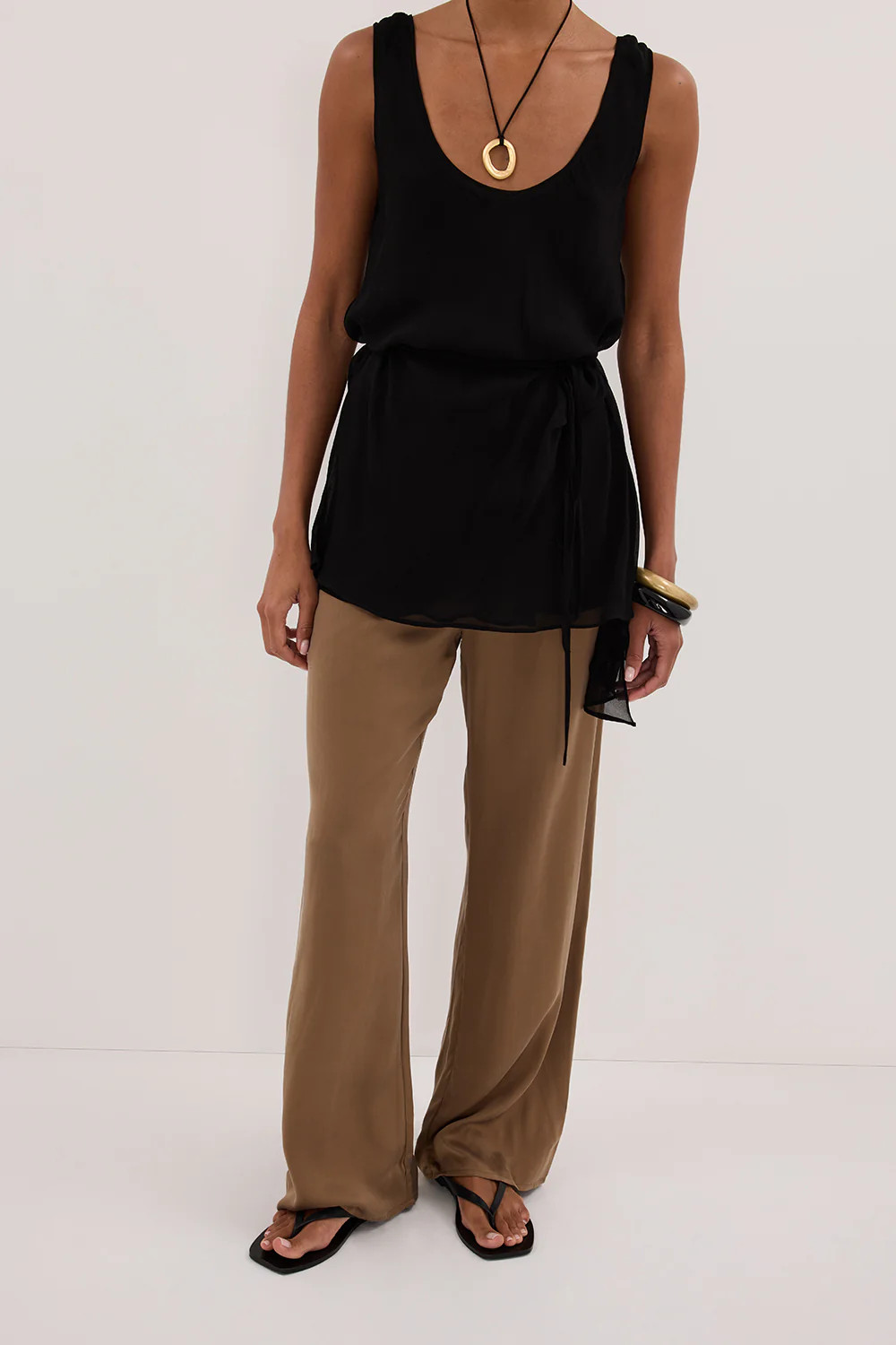 PERCY CHESTNUT SILK PANT | DISSH