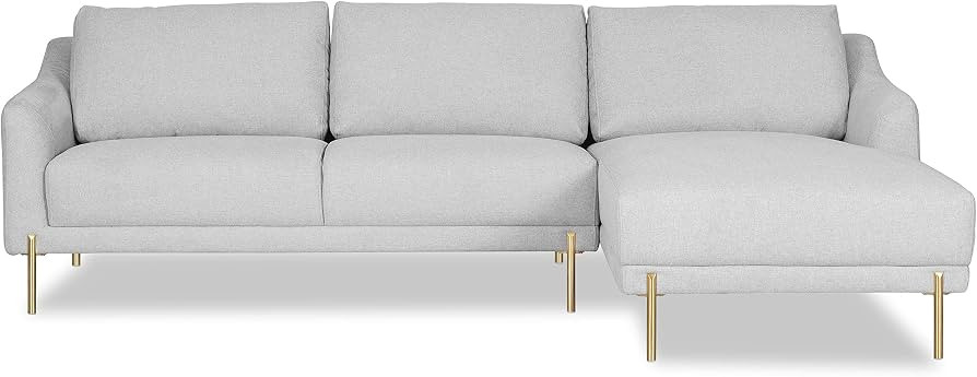 POLY & BARK Lissie Right Sectional Sofa, Cumulus Grey | Amazon (US)