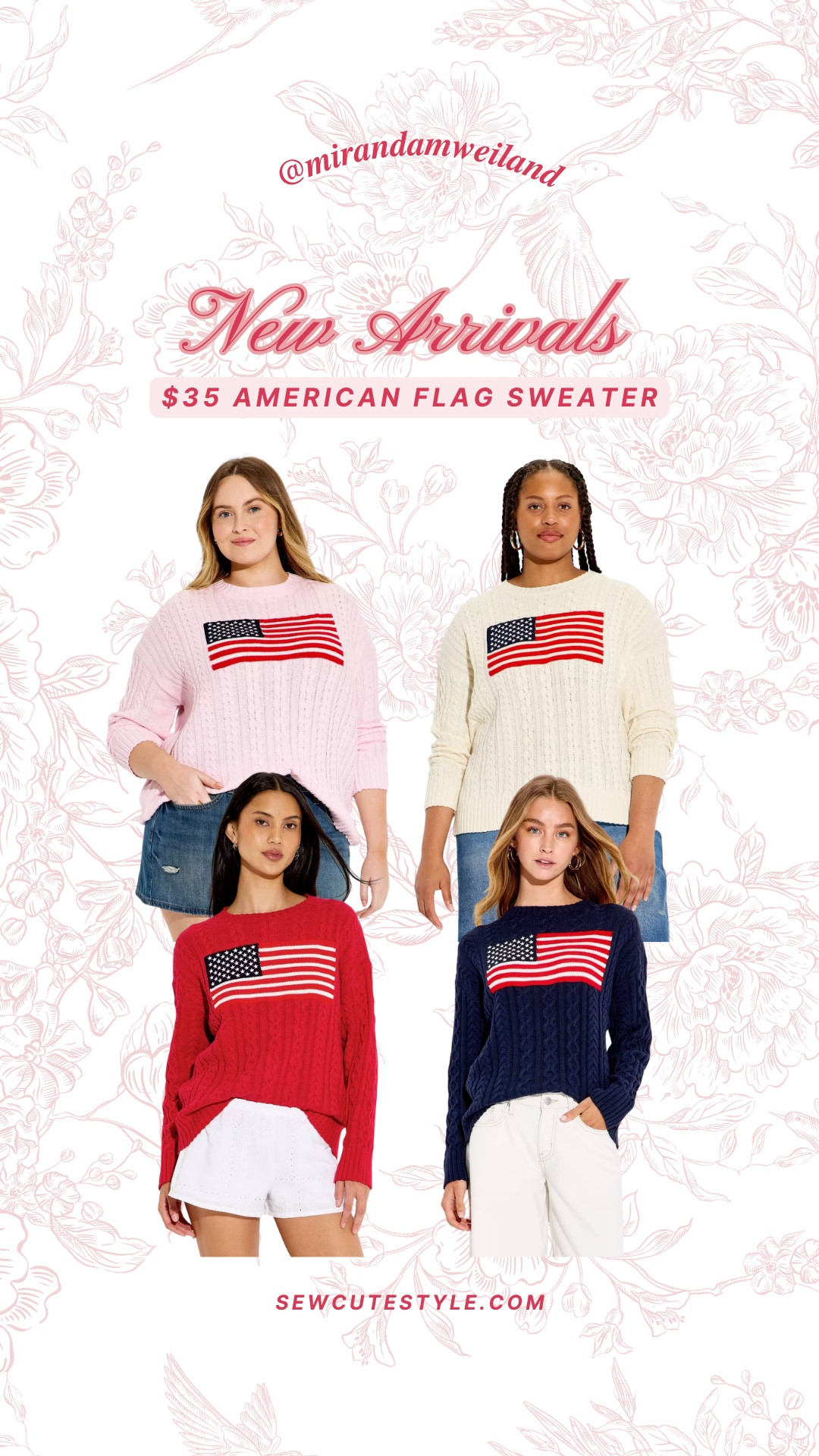Red white + blue but make it chic 🇺🇸

Target women’s finds that are equal parts festive + wearable. Outfits for BBQs beach days + everything in between. All under budget + so good for the 4th. Linked for you 🤍

4th of July outfit ideas / patriotic outfits / 4th of July style / American flag sweater under $50 / American flag / flag sweater / Target finds / Target haul / Target shopping / Americana style / Memorial Day / Labor Day 
