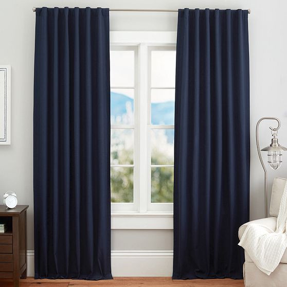 Quincy Cotton Canvas Blackout Curtain | Pottery Barn Teen