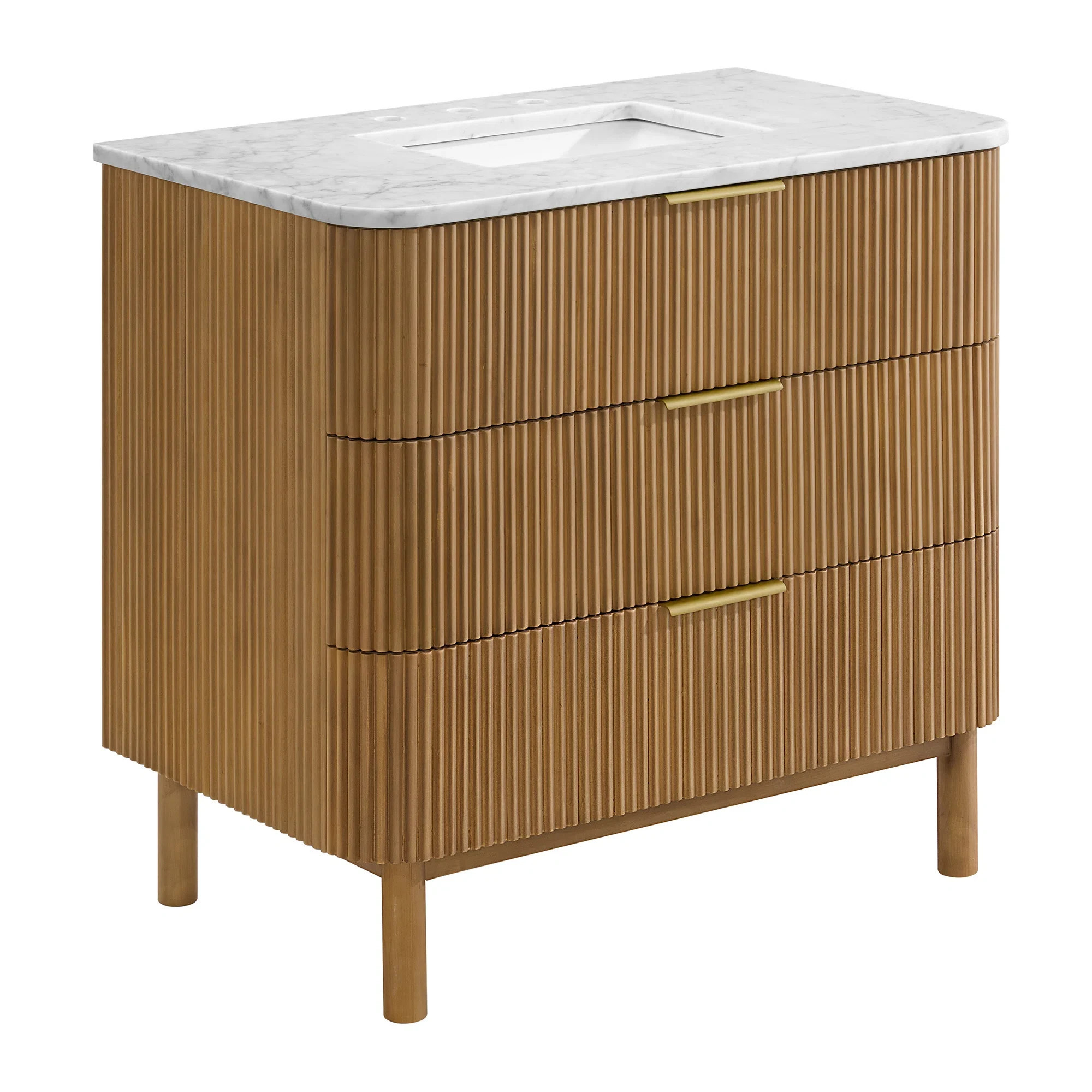 Nova 36" Marble Top Single Sink Vanity | Wayfair North America