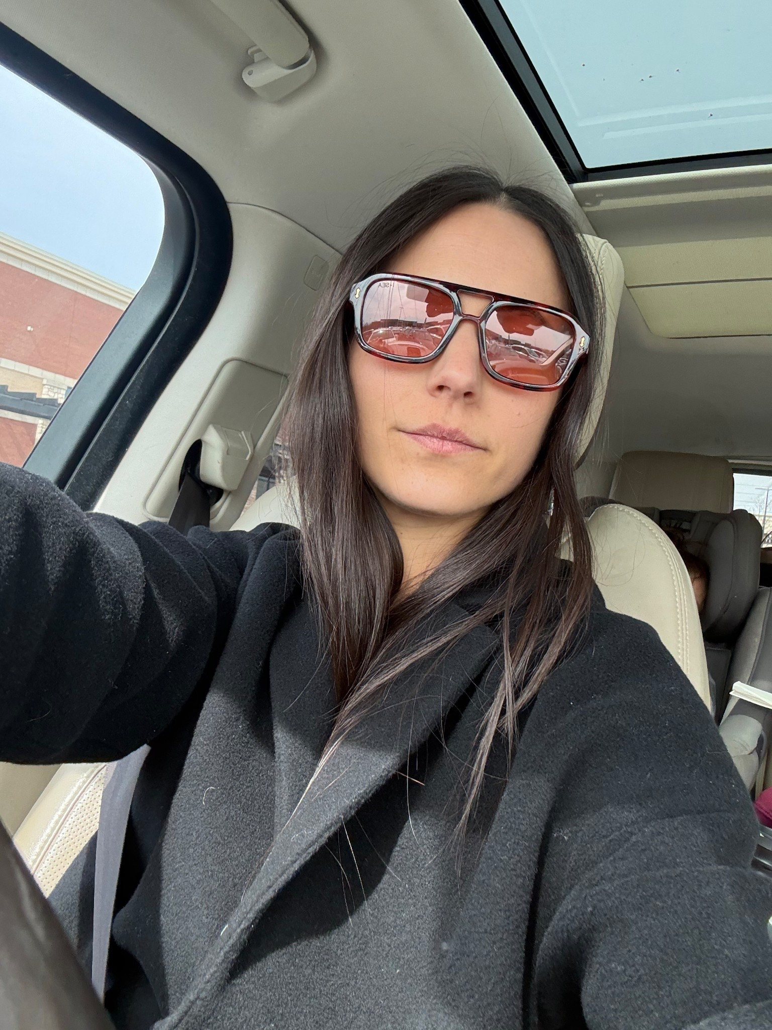 Black wool coat for a cold spring day and my favorite Amazon sunnies. Coat is old AG denim but linked similar  

#LTKmomlife #LTKSeasonal