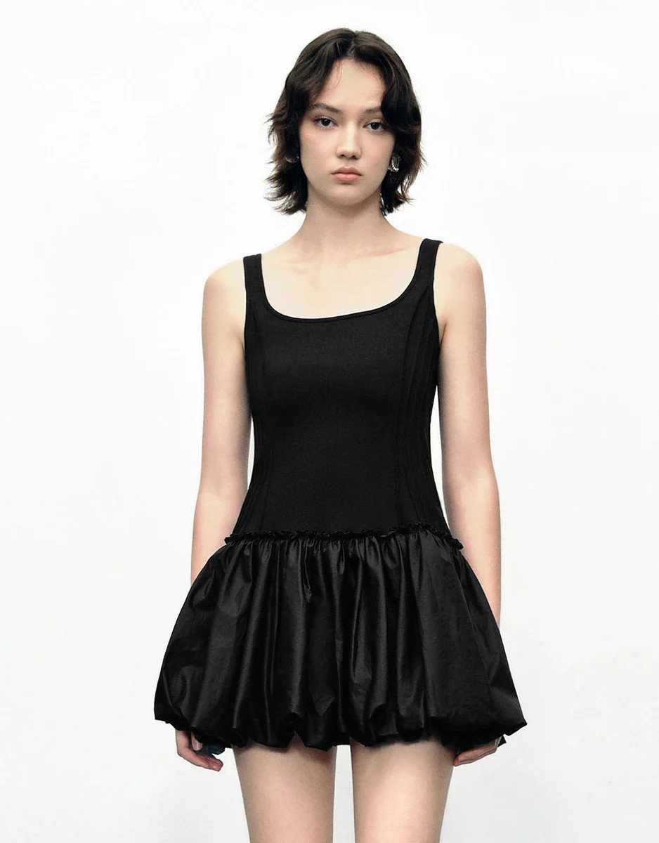 Sleeveless U Neck A-Line Dress | Urban Revivo