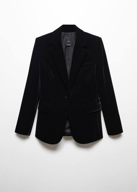 Velvet blazer -  Women | Mango United Kingdom | MANGO (UK)