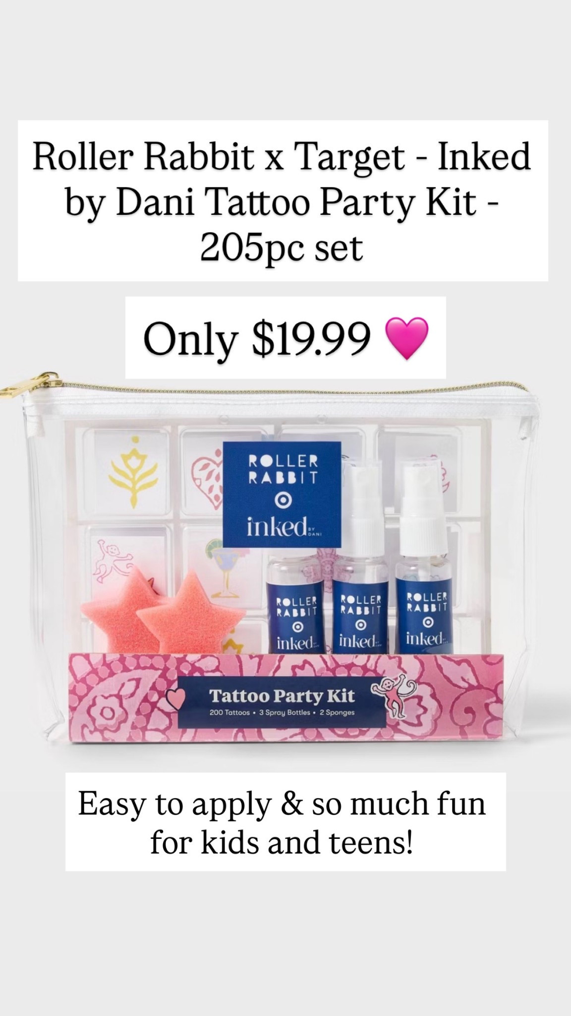 Roller Rabbit x Target - Inked by Dani Tattoo Party Kit - 205pc

#LTKKids