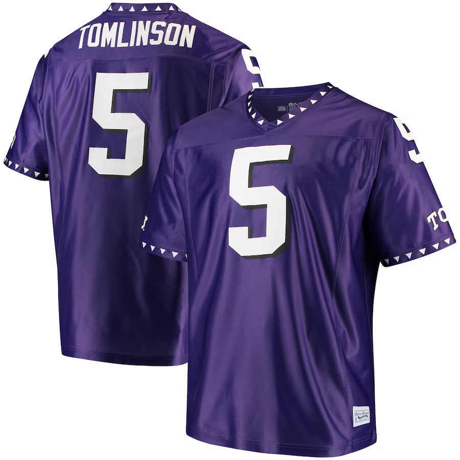 LaDainian Tomlinson TCU Horned Frogs Original Retro Brand Replica Throwback Jersey - Purple | Lids