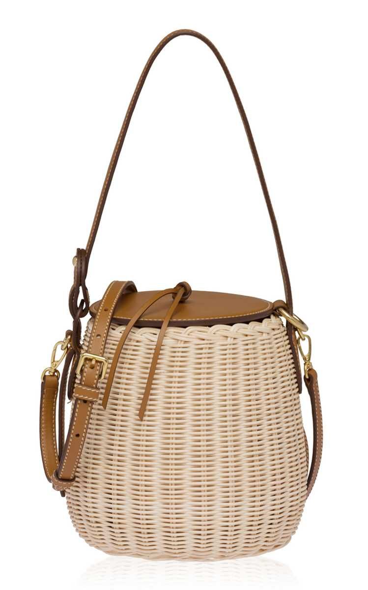 Midollino Leather-Trimmed Shoulder Bag | Moda Operandi (Global)