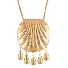 Europe American Gold Silver Large Shell Tassel Pendant High Quality Necklace Woman Fashion Jewelr... | AliExpress (US)