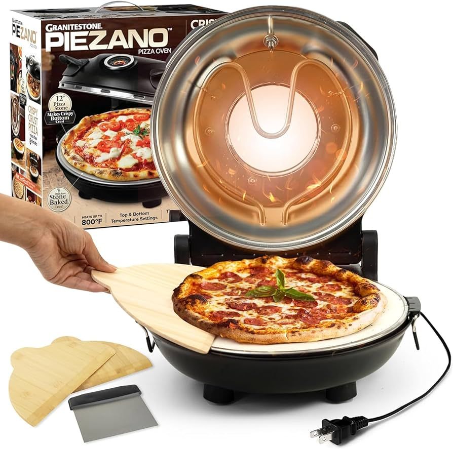 Piezano Pizza Oven by Granitestone – Electric Pizza Oven Indoor Portable, 12 Inch Indoor Pizza ... | Amazon (US)