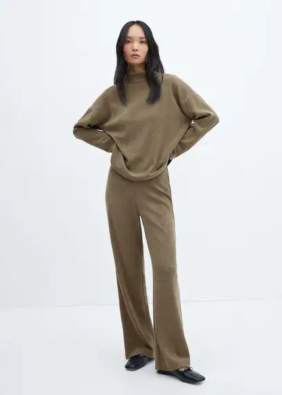 MANGO - Corduroy perkins neck sweatshirt charcoal - 1XL - Woman | Mango (US/MX/AU)