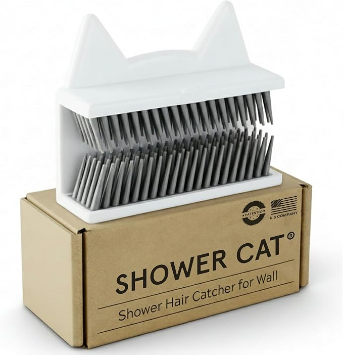 Shower Hair Catcher for Wall – Hair Collector for Shower & Tub, Shower Hair Trap Keeps Loose Ha... | Amazon (US)