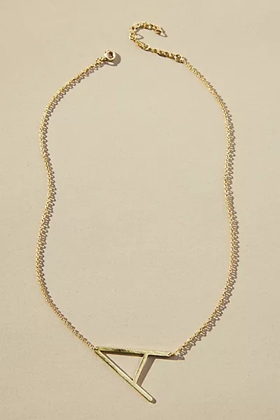 Block Letter Monogram Necklace | Anthropologie (US)