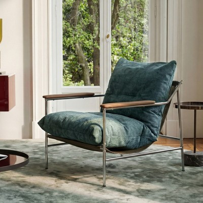 GDFStudio Mai Mid-Century Modern Accent Chair with Thick Chenille Cushion, Green | Target