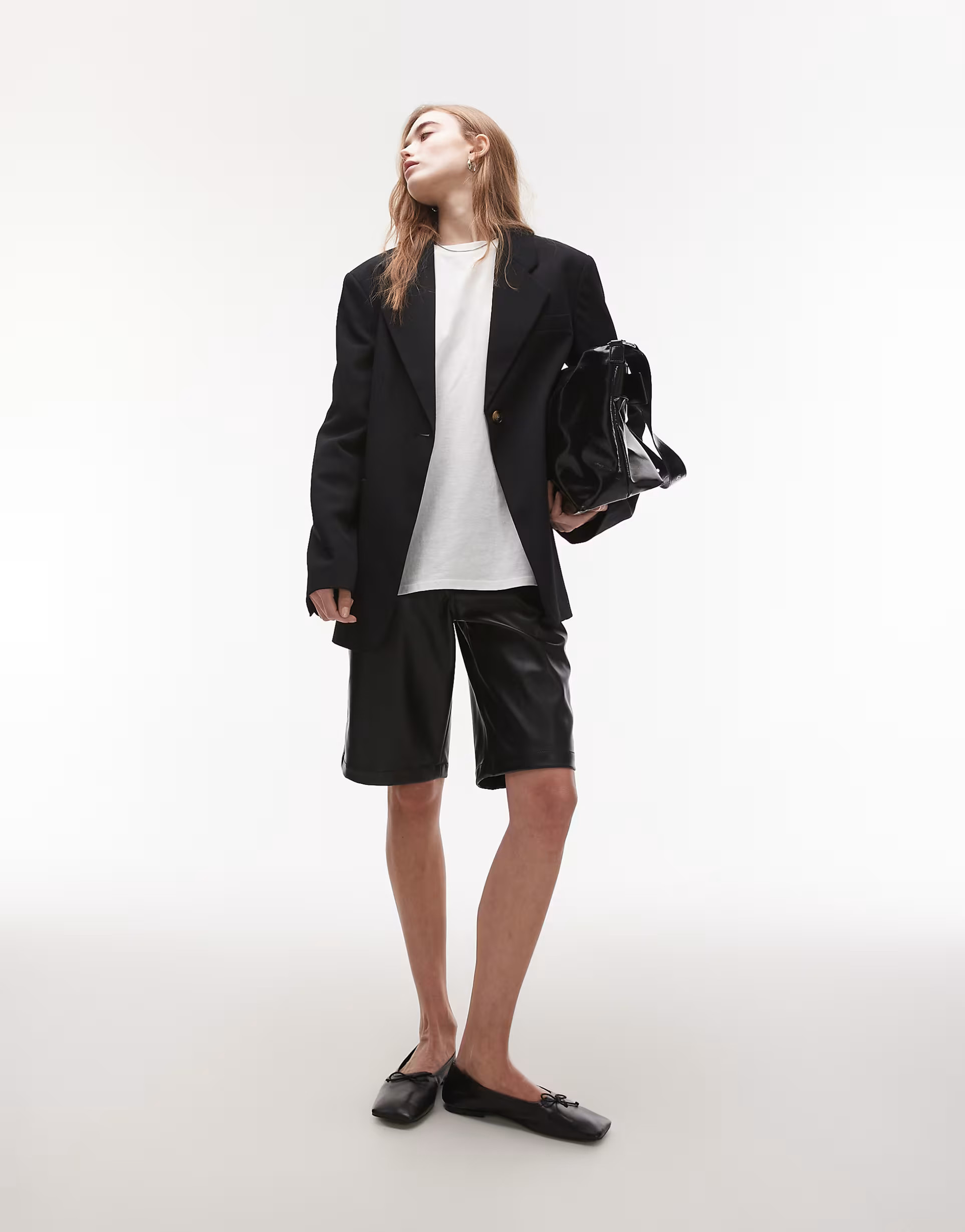Topshop oversized chuck on blazer in black | ASOS (Global)