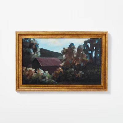 17" x 11" Hidden Home Framed Wall Canvas Brown - Threshold™ designed with Studio McGee | Target