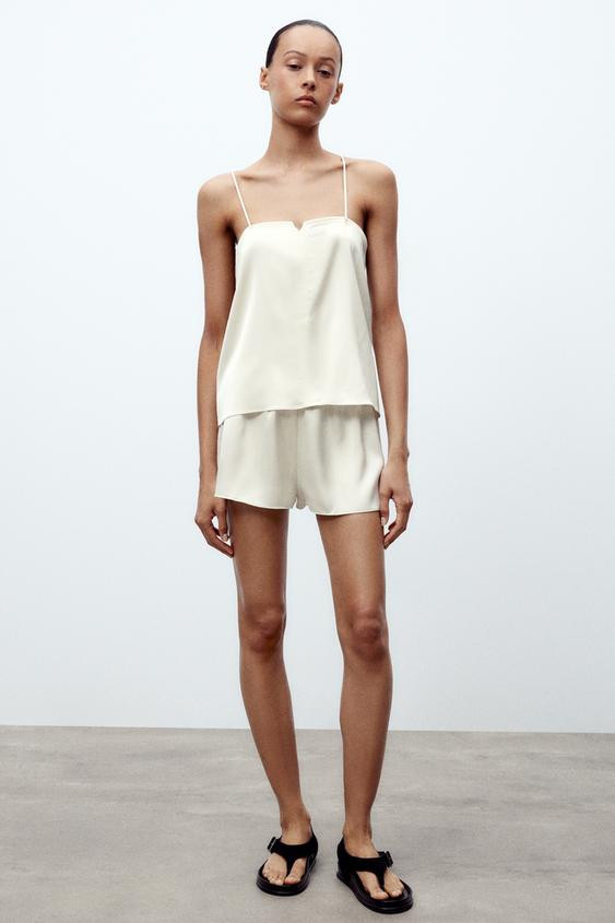 SATIN EFFECT TANK TOP | Zara US