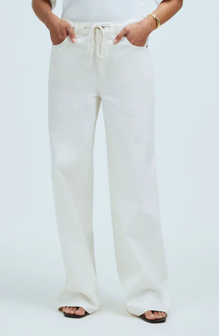 Drawstring High Waist Superwide Leg Jeans | Nordstrom