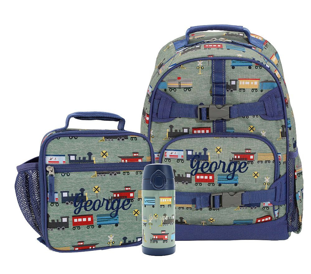 Railroad Train Mackenzie Backpack & Lunch Bundle, Set of 3 | Pottery Barn Kids