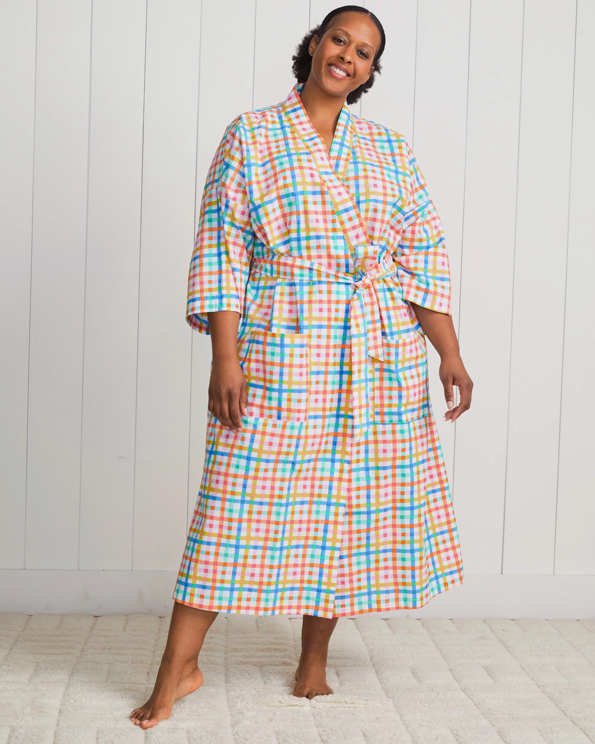 Printfresh + Oh Joy! - Plaid Picnic - Robe - Citrus Squeeze | Printfresh