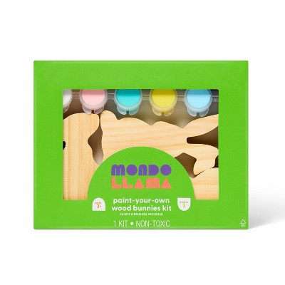 Easter Craft 3ct Wood Bunnies Painting Activity Kit - Mondo Llama™ | Target