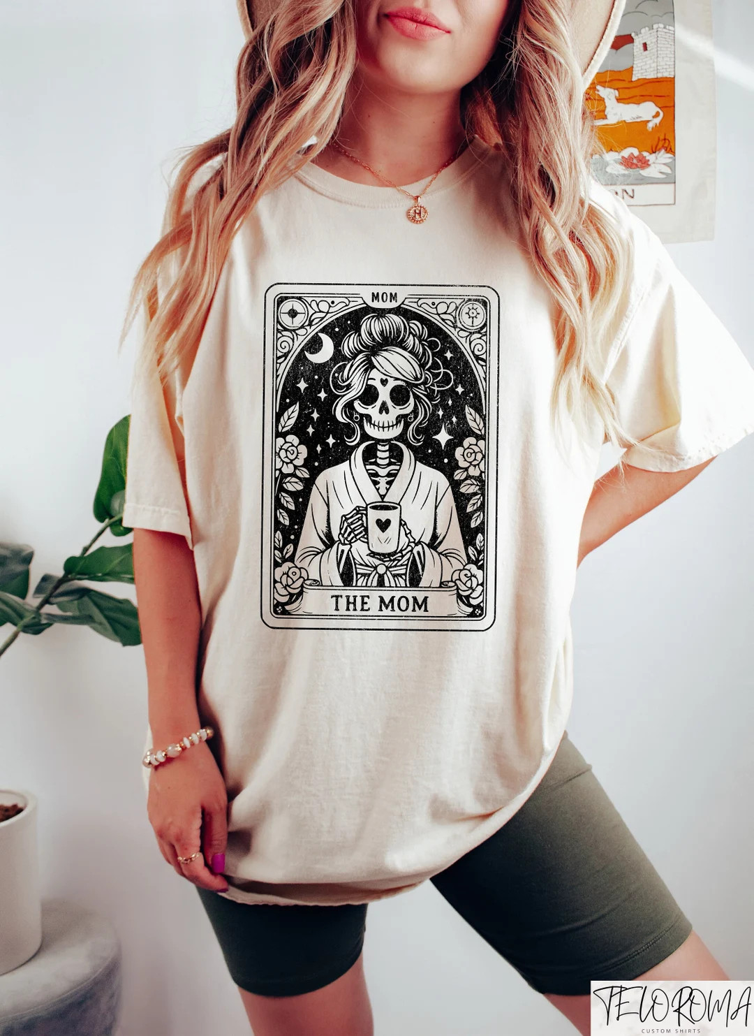 The Mom Tarot Card Shirt, Skeleton Mother Tshirt, Witchy Vibes Celestial Mama Tee, Mother's Day S... | Etsy (US)