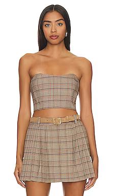 L'Academie Ember Corset in Brown Multi from Revolve.com | Revolve Clothing (Global)