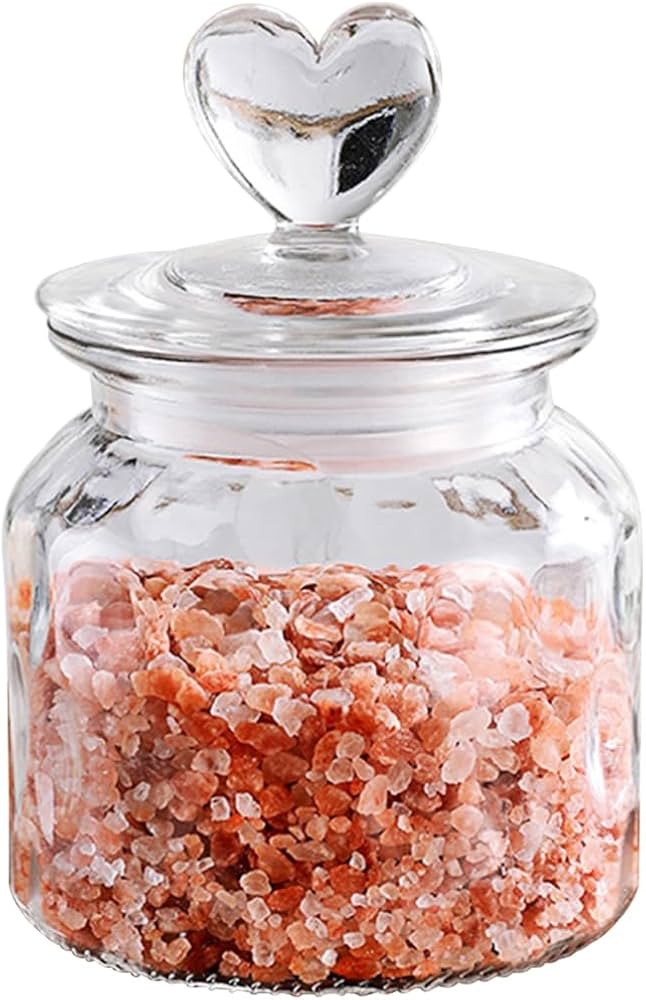 ECYC 650 ml Clear Glass Jar with Lovely Heart-Shaped Handle, Food Storage Glass Jar Sealing Jar G... | Amazon (US)