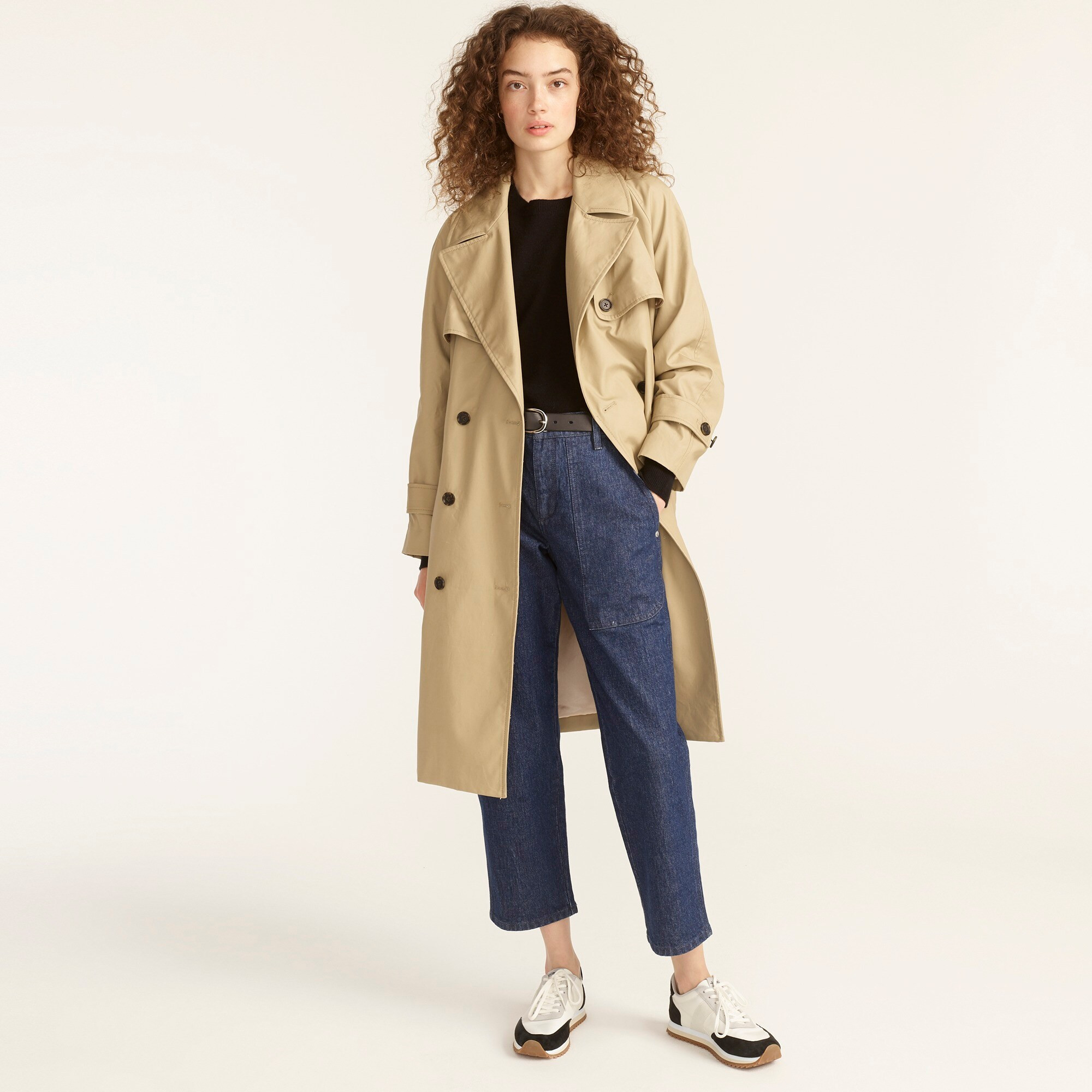 Relaxed trench coat in cotton-canvas | J. Crew US