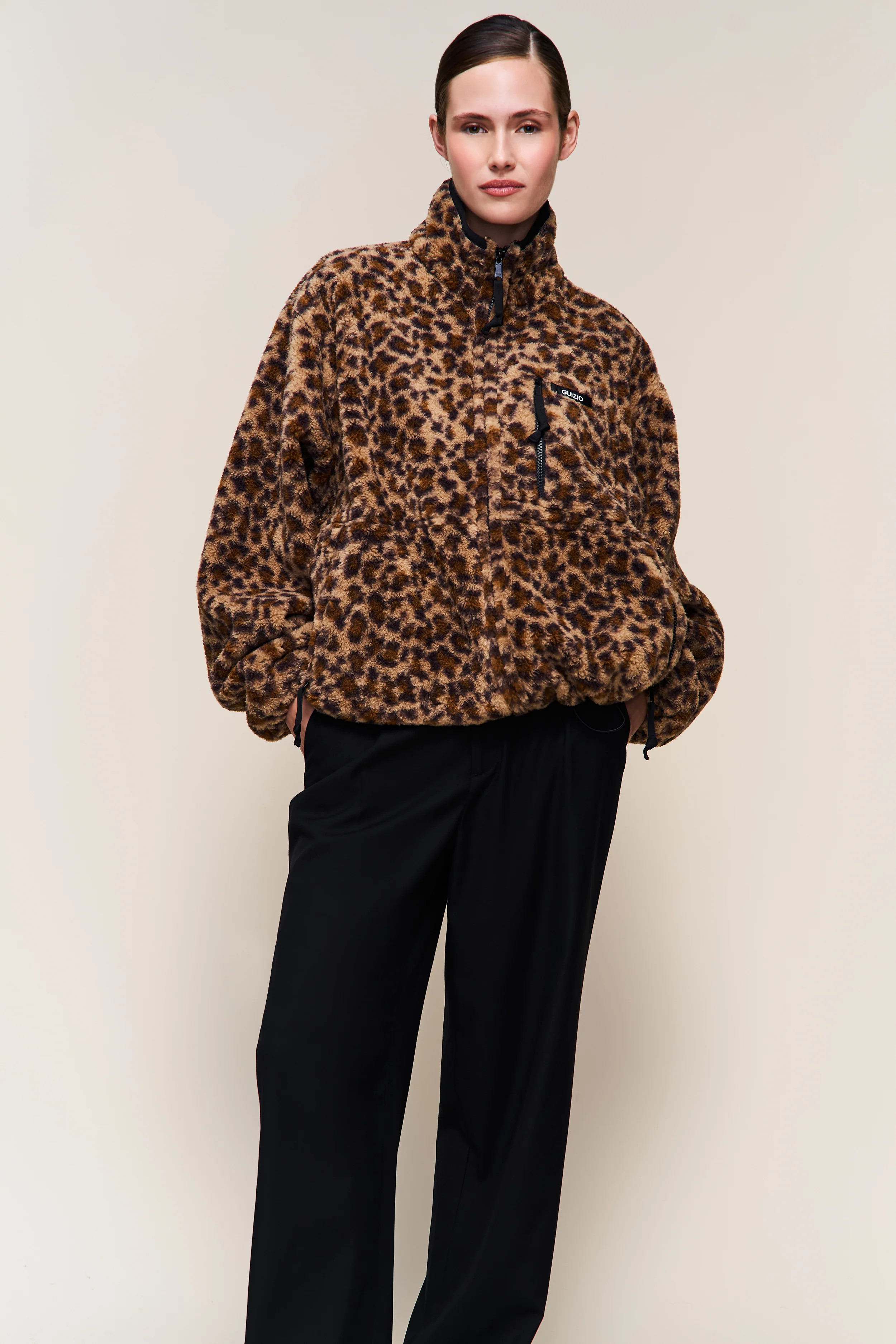 Guizio Sherpa Zip Up Jacket | Danielle Guizio NY