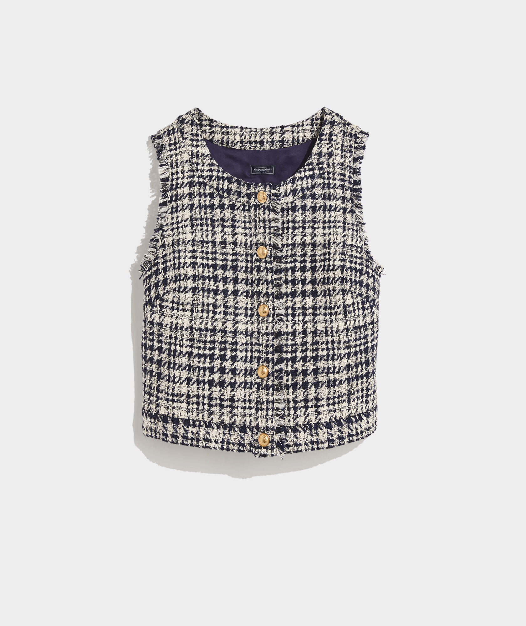 Bouclé Button-Front Top | vineyard vines